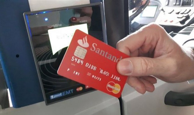 En España Banco Santander y MasterCard lanzan sistema para pagar el bus con tarjeta contactless 